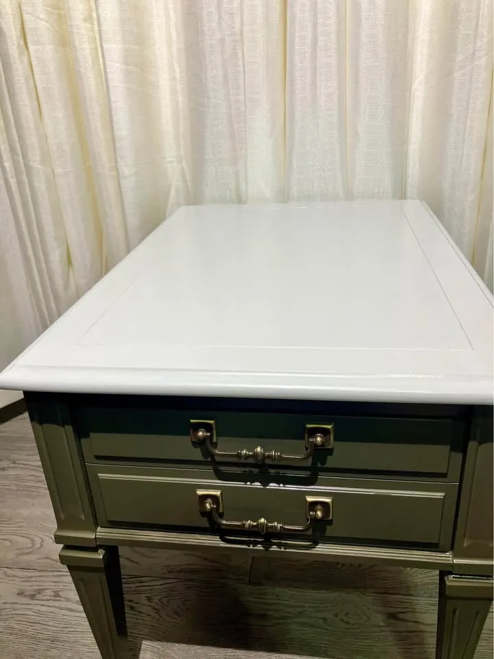 Coffee & Cream Nightstand/Table- Professionally Refurbished ! image indicator(4)
