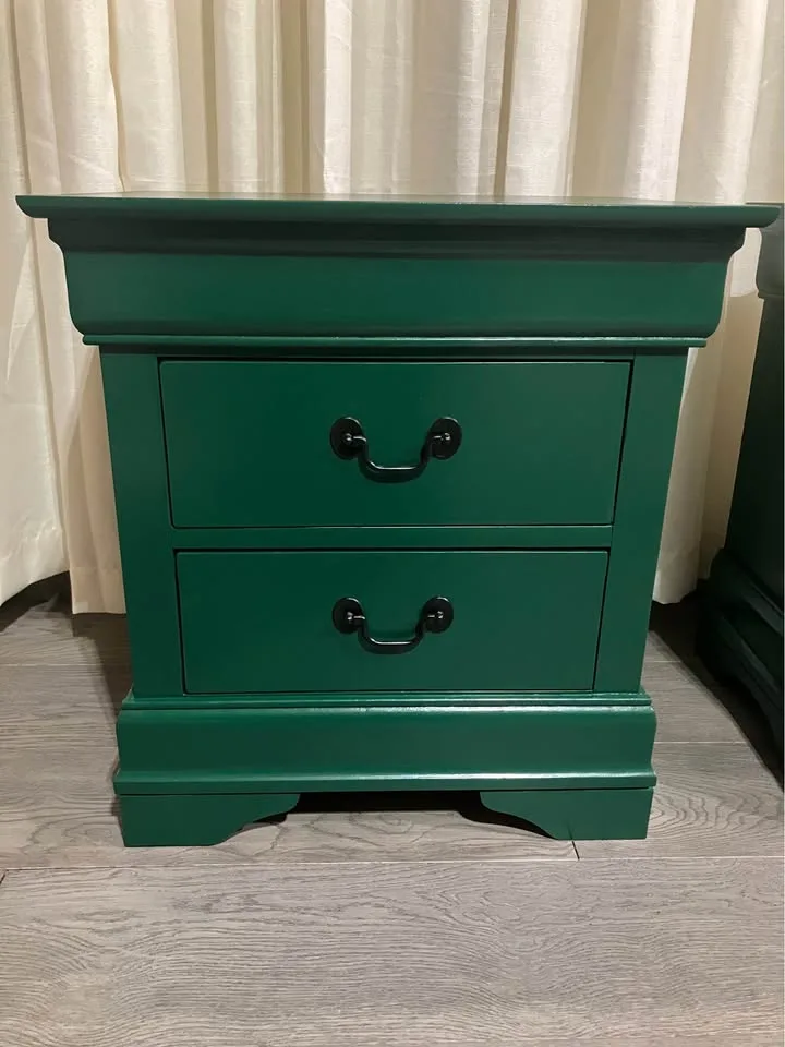 Restored Green Nightstands - Black Hardware image indicator(2)