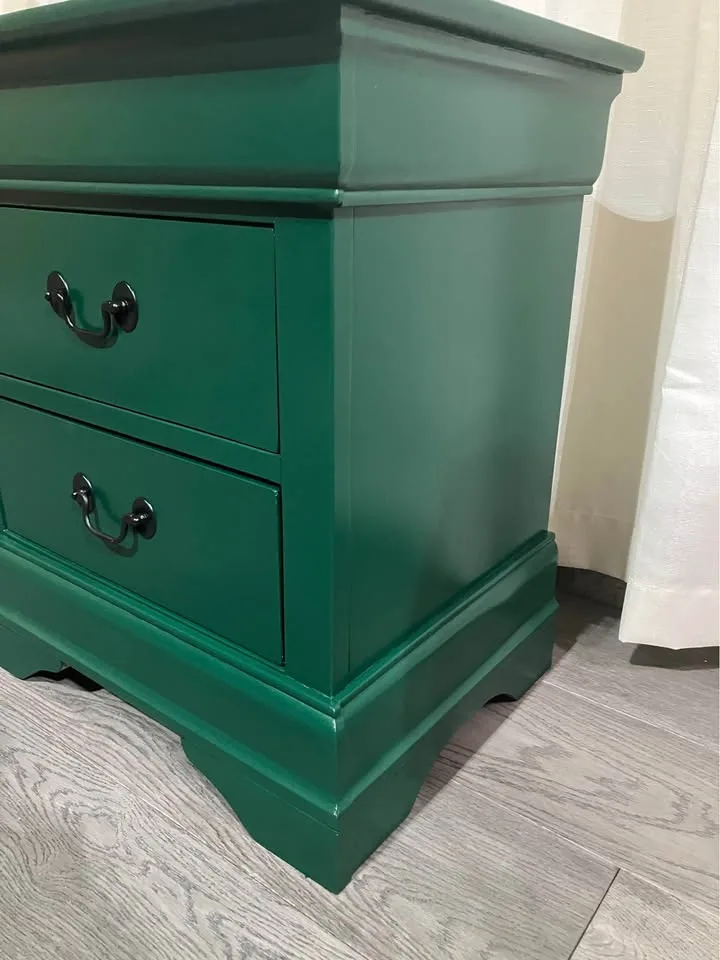 Restored Green Nightstands - Black Hardware image indicator(4)