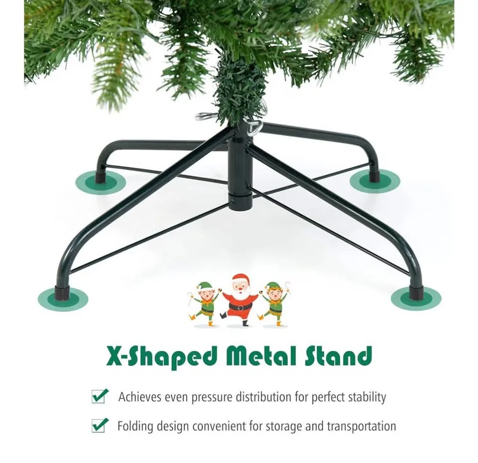 6ft Pre-Lit Pencil Christmas Tree, 270 LED image indicator(7)