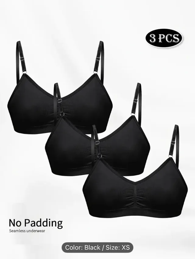 Seamless black bralettes thumbnail