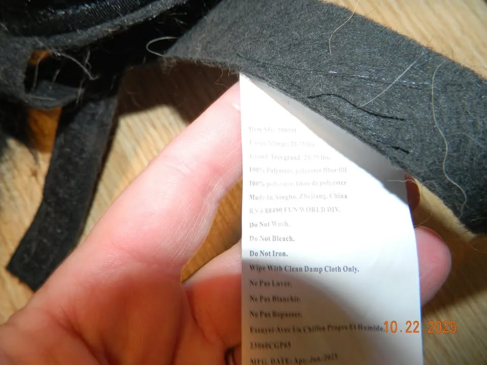 PAW PRINTS "SPIDER" DOG COSTUME..size L/XL(29-75lbs)..EUC image indicator(3)