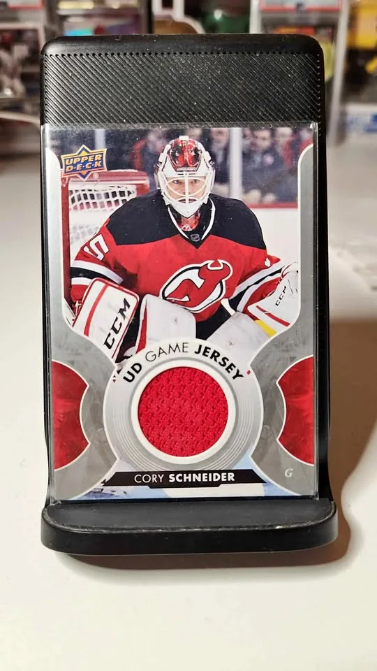 2017-18 Upper Deck Game Jersey Cory Schneider (GJ-CS) 🏒 thumbnail