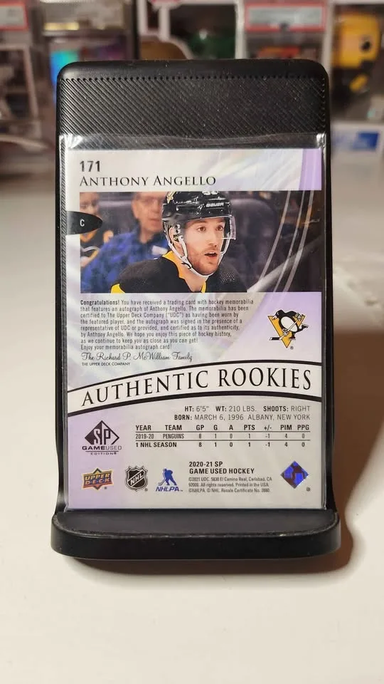 2020-21 SP Game Used Anthony Angello #62/65 🏒 image indicator(2)