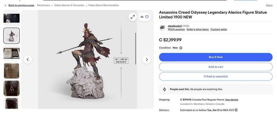 Assassin's Creed Odyssey 26" Statue: Alexios (No Box) - photo 5