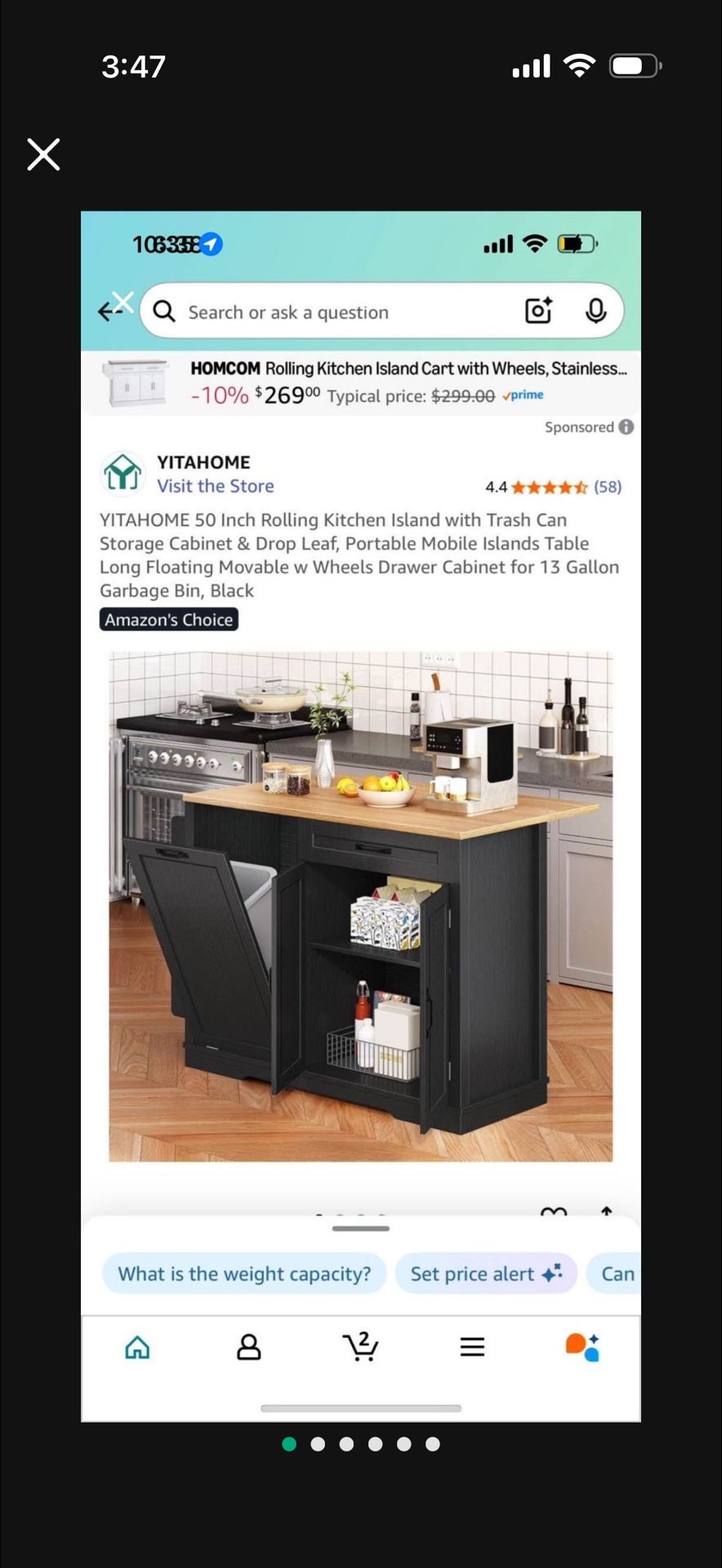 Movable Kitchen Island