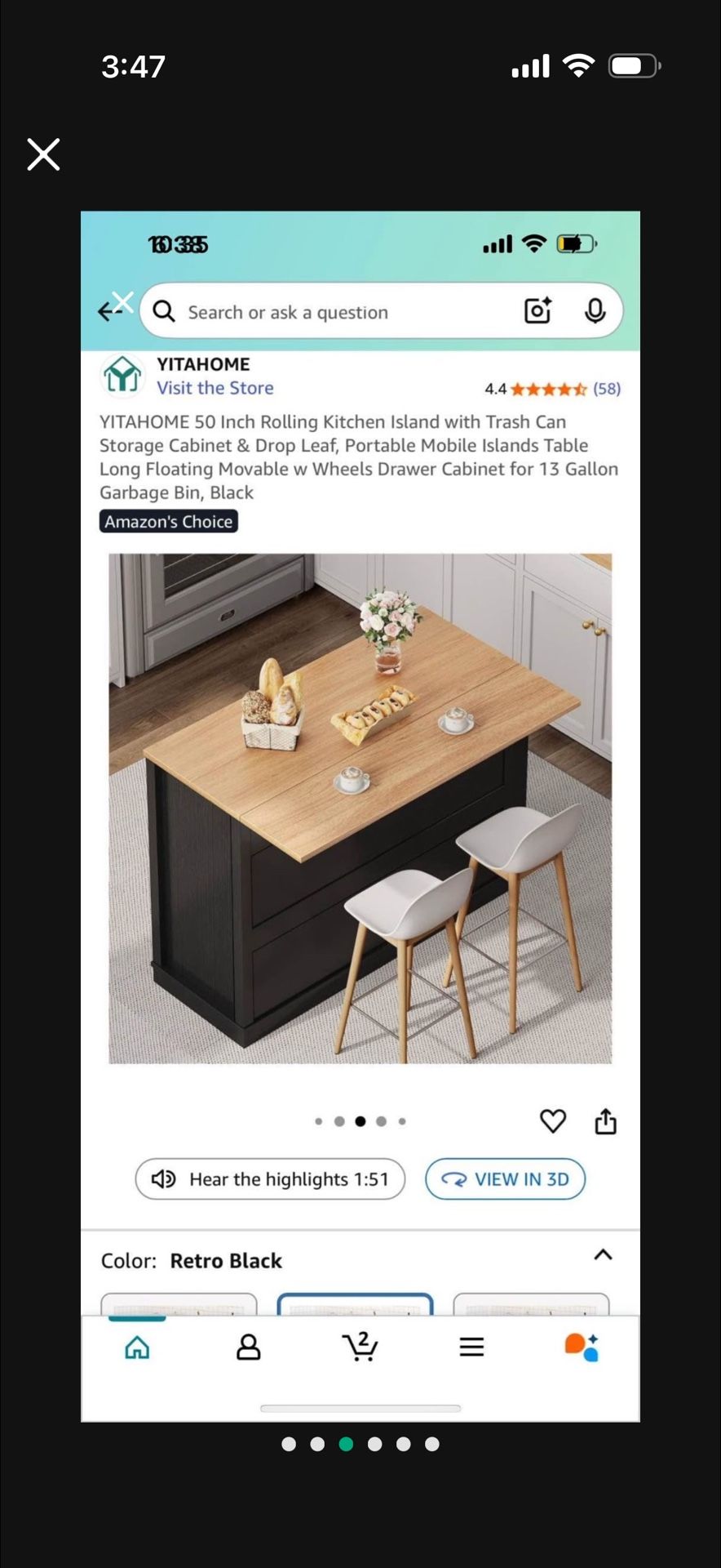 Movable Kitchen Island - photo 3