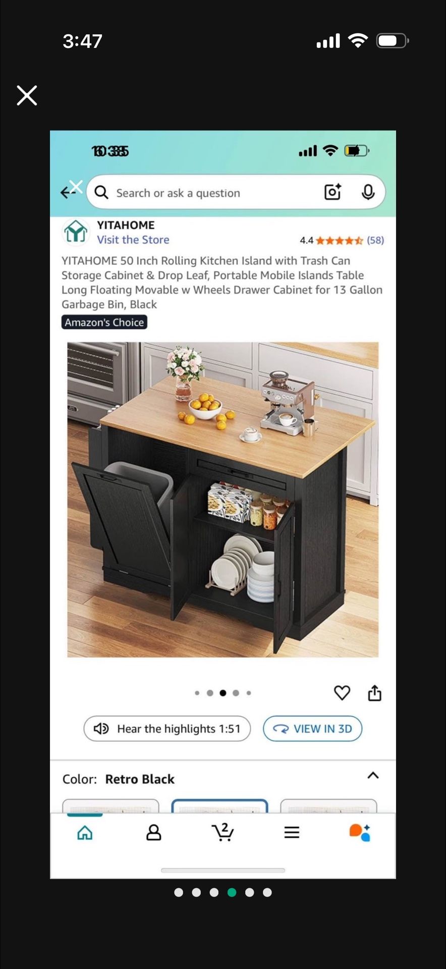 Movable Kitchen Island - photo 4