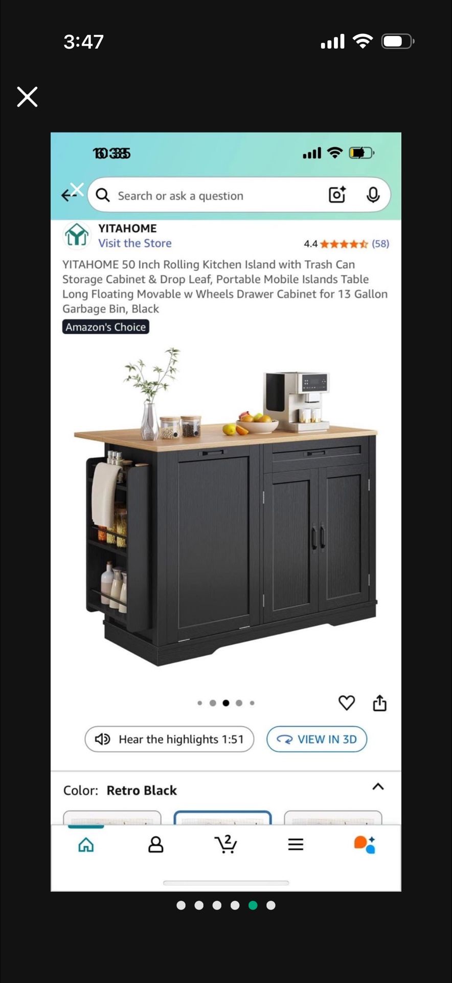 Movable Kitchen Island - photo 5