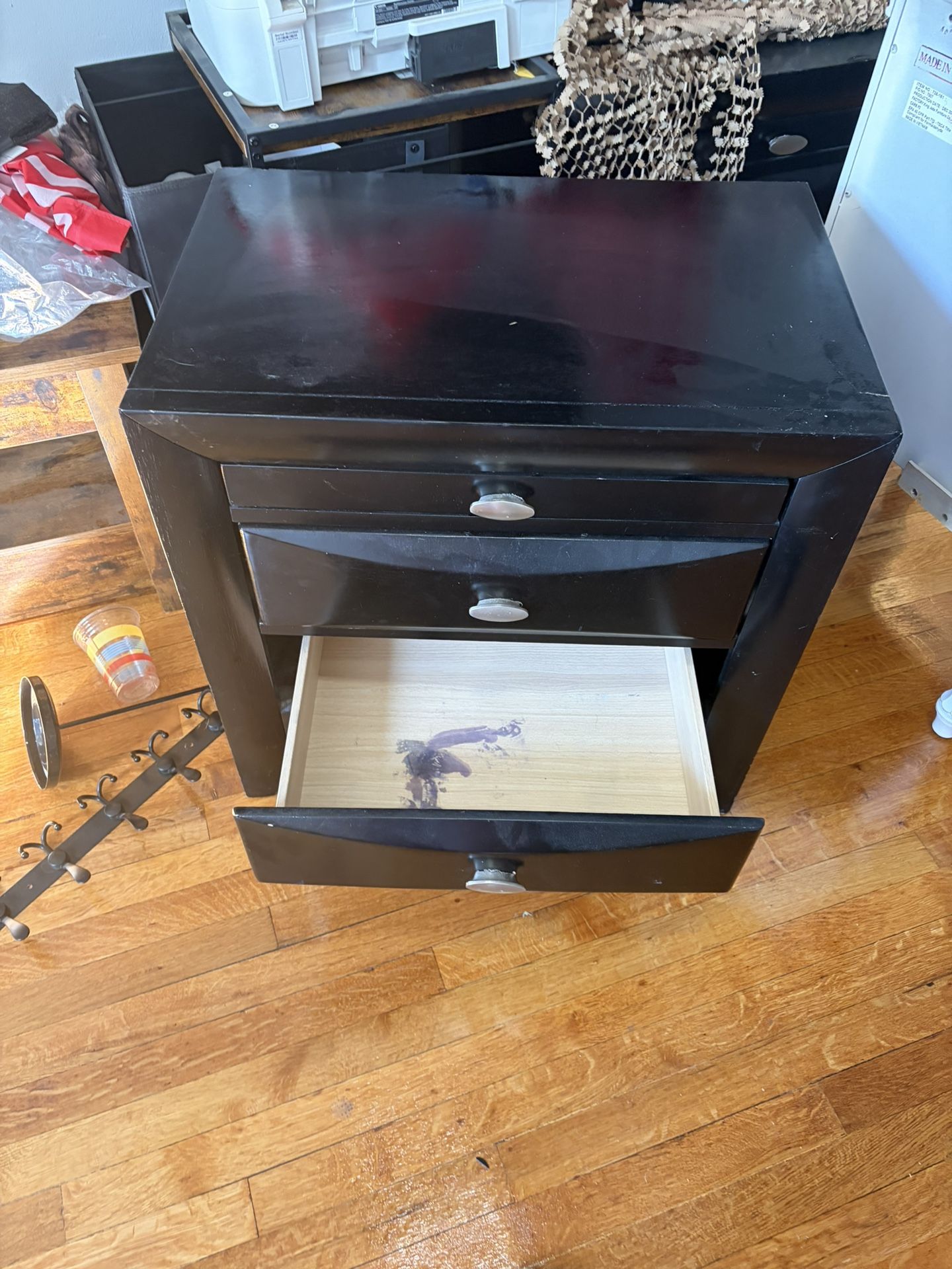 2 Black Nightstand - photo 2