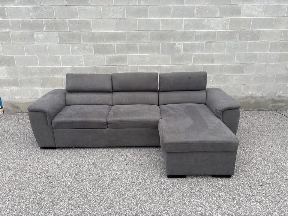 FREE DELIVERY✅ GREY MODERN SECTIONAL COUCH / SOFA BED w/ STORAGE