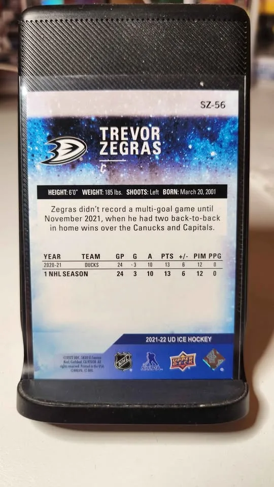 2021-22 Upper Deck Ice Trevor Zegras #039/999 ❄️🔥 image indicator(2)