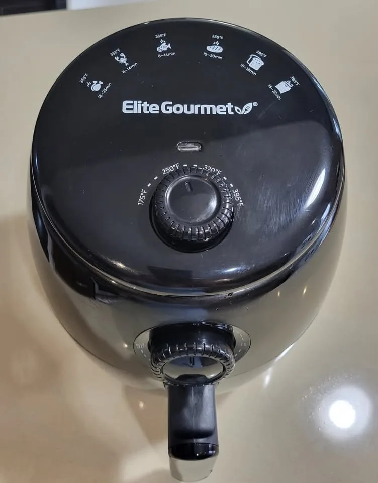 Elite Gourmet Compact Air Fryer – 2.1 Qt, Black image indicator(2)