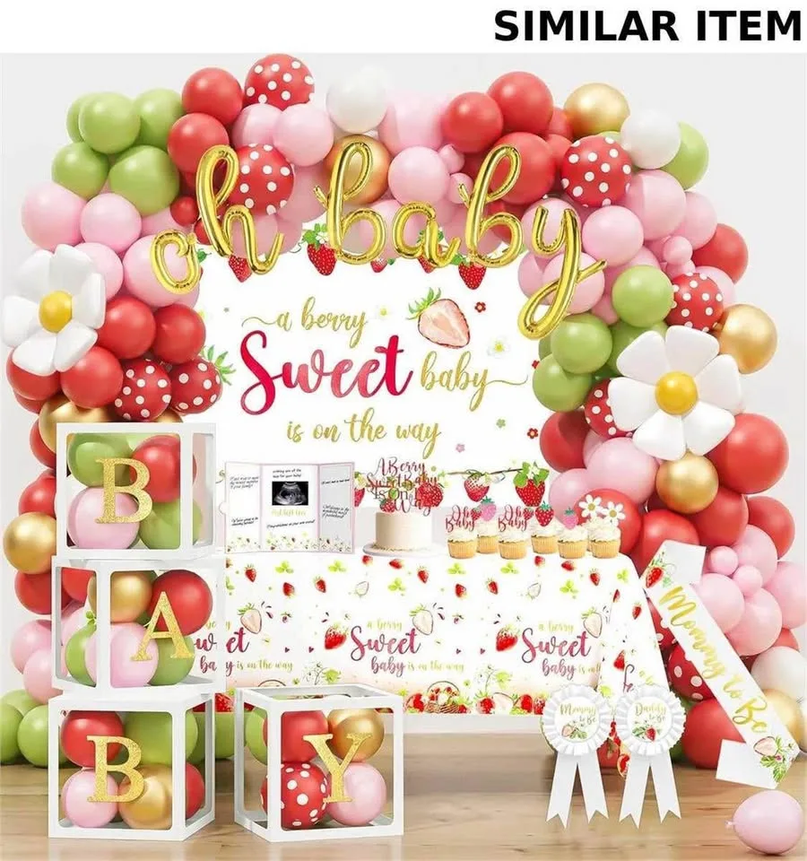 Baby Party Strawberry Decoration Supplies image indicator(2)