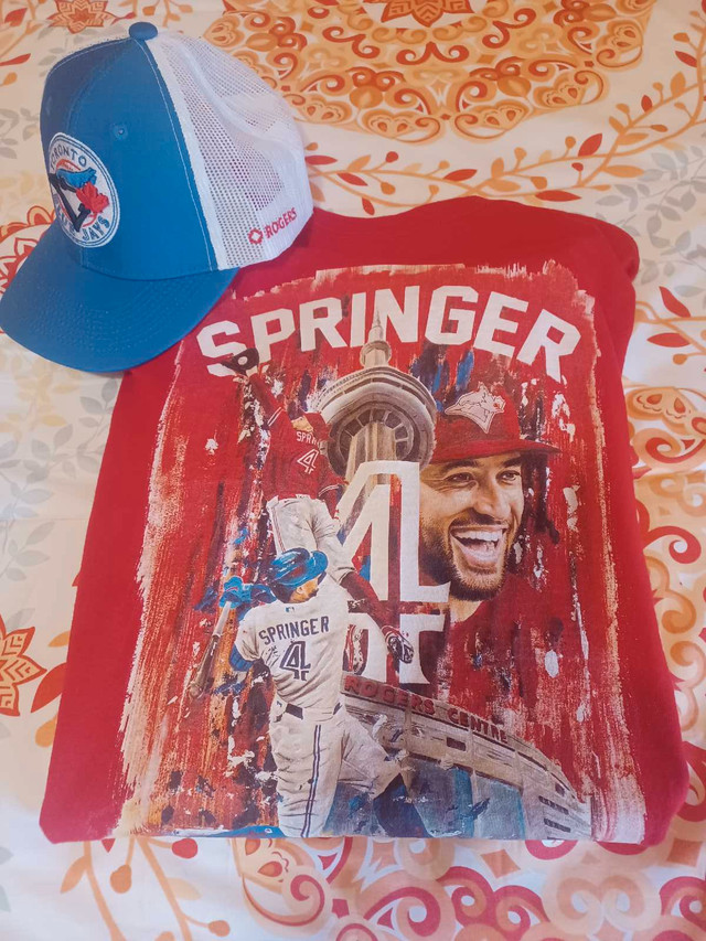 George Springer Blue Jays t-shirt and hat - photo 3