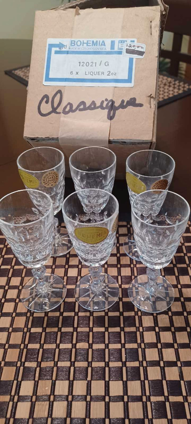 Bohemia Crystal Sherry Liquor Glasses