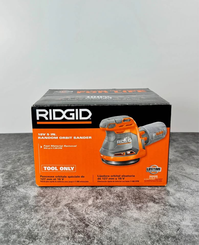 Brand NEW Ridgid Orbit Sander - RIDGID 18V (Tool Only) - photo 2