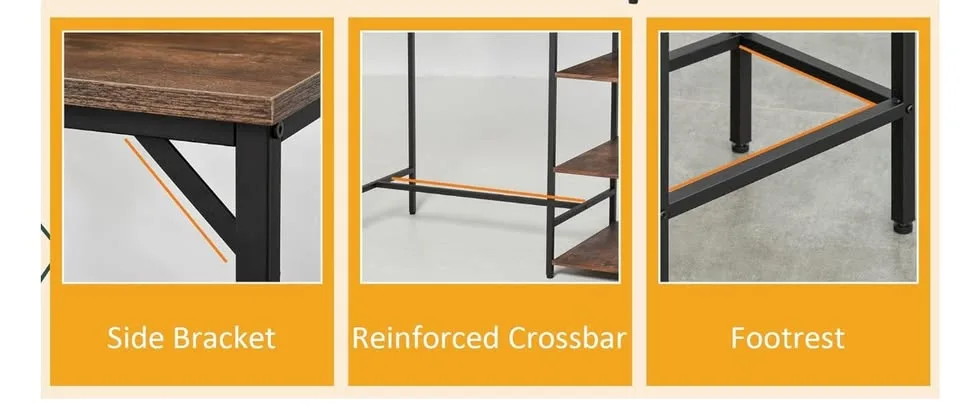 Bar Height Dining Table - Rustic Industrial Style image indicator(4)