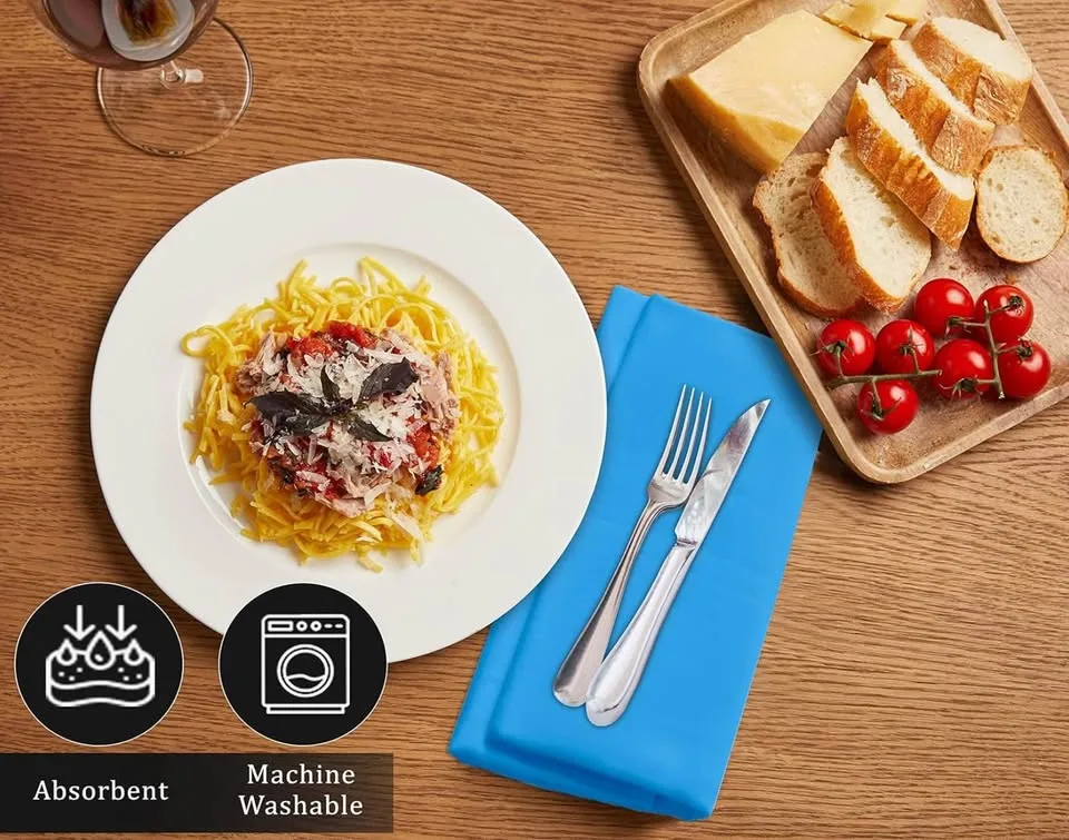 Table Dinner Napkins - Cloth Napkins Set of 12 - 18x18 inch image indicator(6)