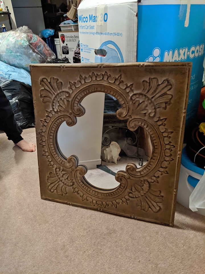 Square Antique-Style Mirror