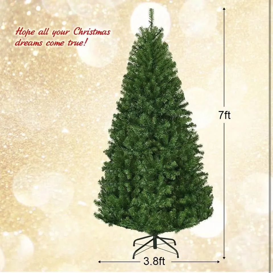 7ft Pre-Lit Christmas Tree, 500 LED Lights, 1570 PvC image indicator(2)