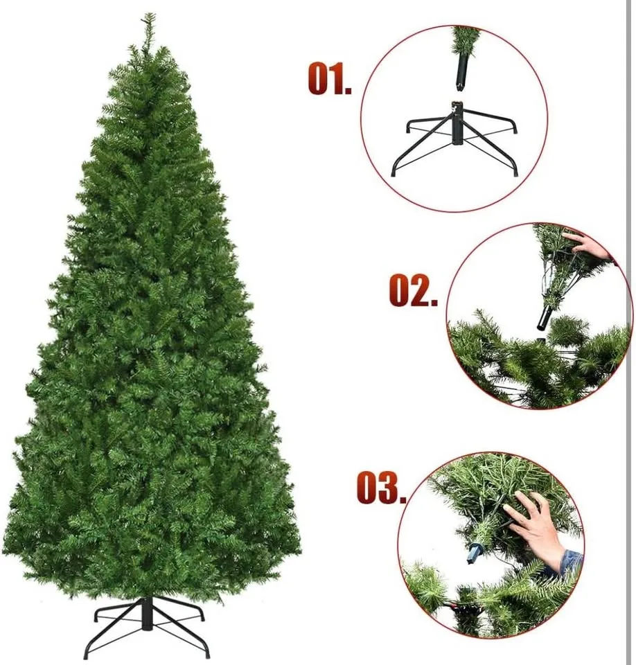 7ft Pre-Lit Christmas Tree, 500 LED Lights, 1570 PvC image indicator(5)