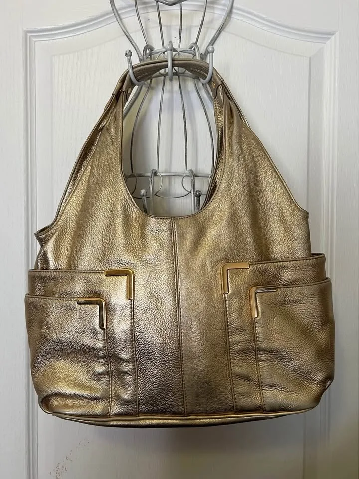 Michael Kors Metallica gold Hobo Bag image indicator(2)