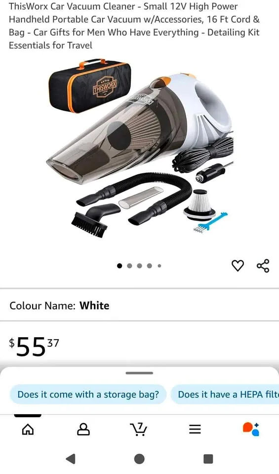 Brand new sealed ThisWorx Car Vacuum Cleaner thumbnail