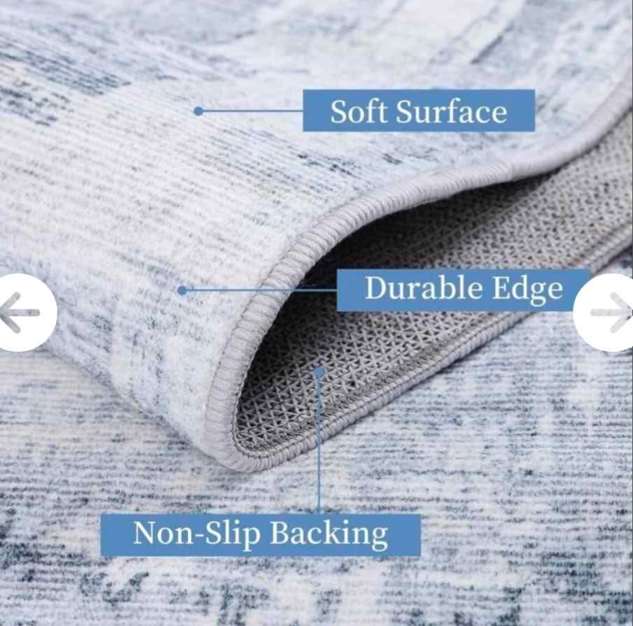 Brand new 9x12 Dolic Area Rug, Large Washable Rugs Grey - photo 2