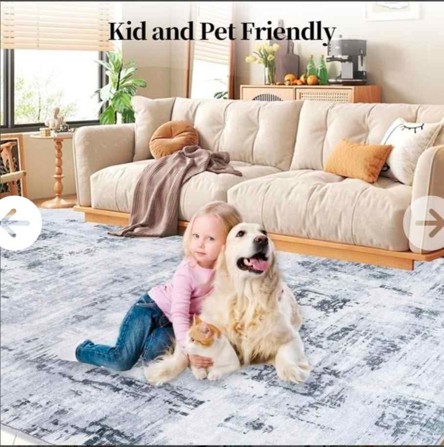 Brand new 9x12 Dolic Area Rug, Large Washable Rugs Grey - photo 3