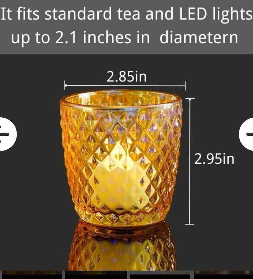 Pack Of 11 Colorful Gold Votive Candle Holders -Brand new in box - photo 2