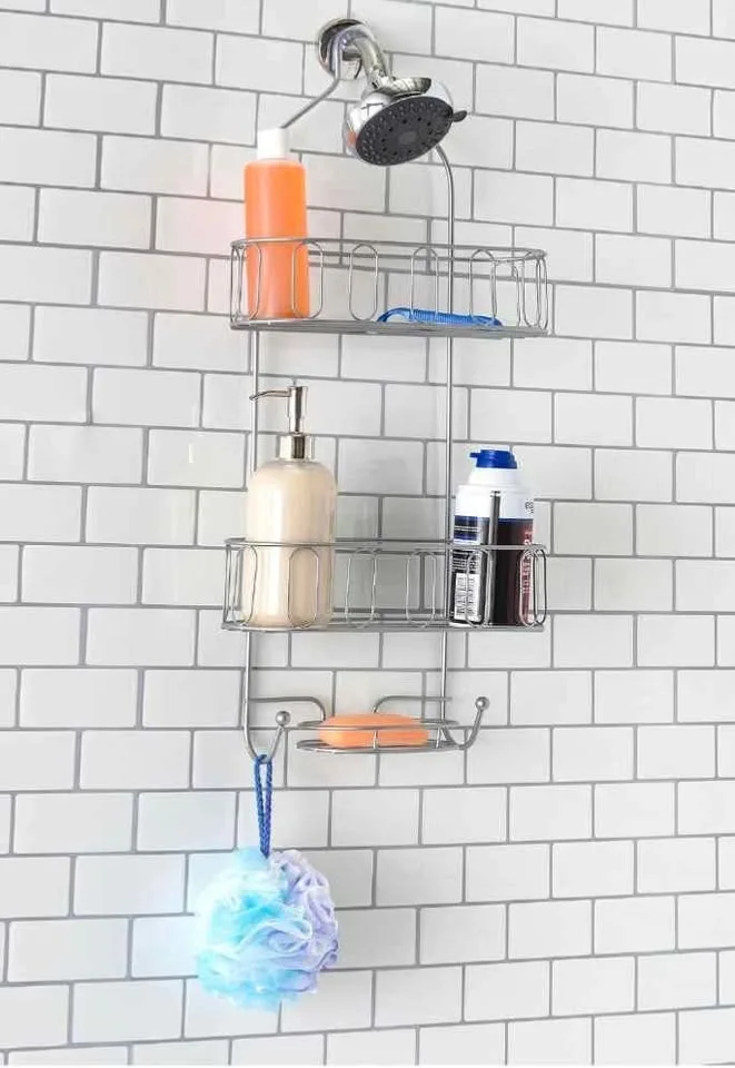 Home basics 2 tier shower caddy image indicator(2)