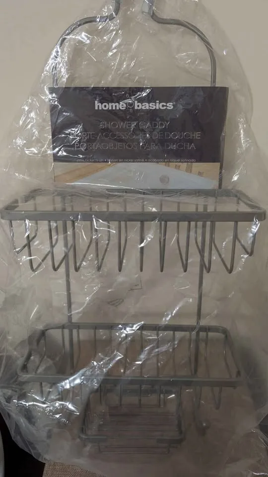 Home basics 2 tier shower caddy image indicator(3)