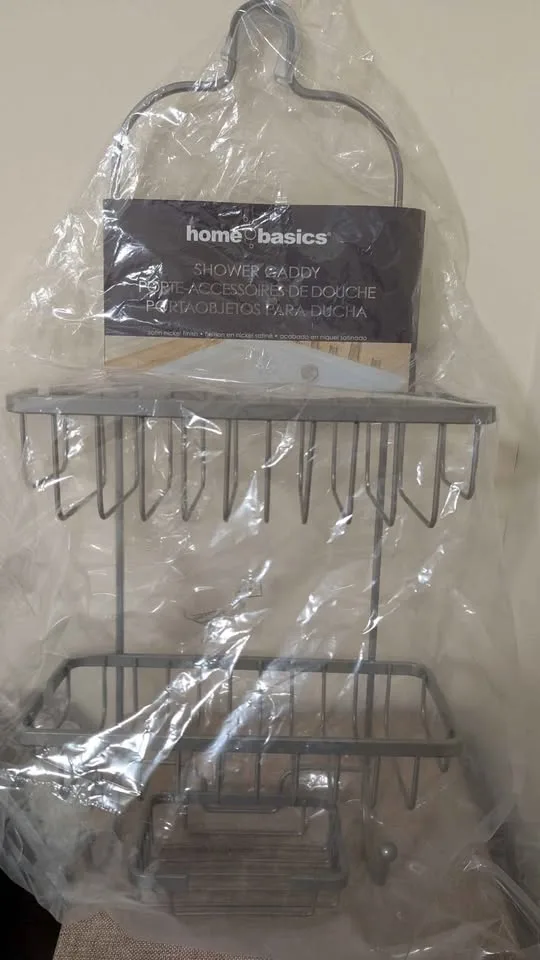 Home basics 2 tier shower caddy image indicator(5)