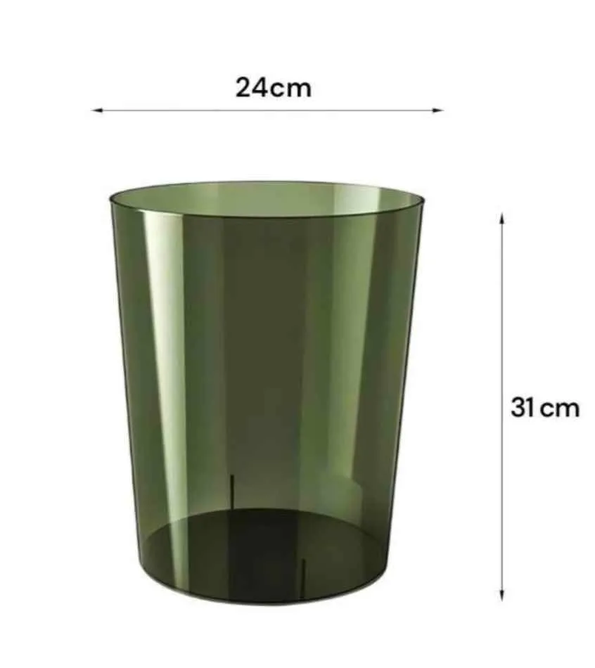 Transparent Hard plastic Trash Can image indicator(2)