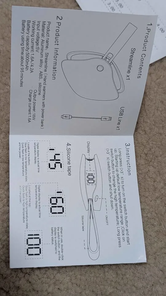 Hand warmers USB with in built power bank - 5000mah image indicator(3)