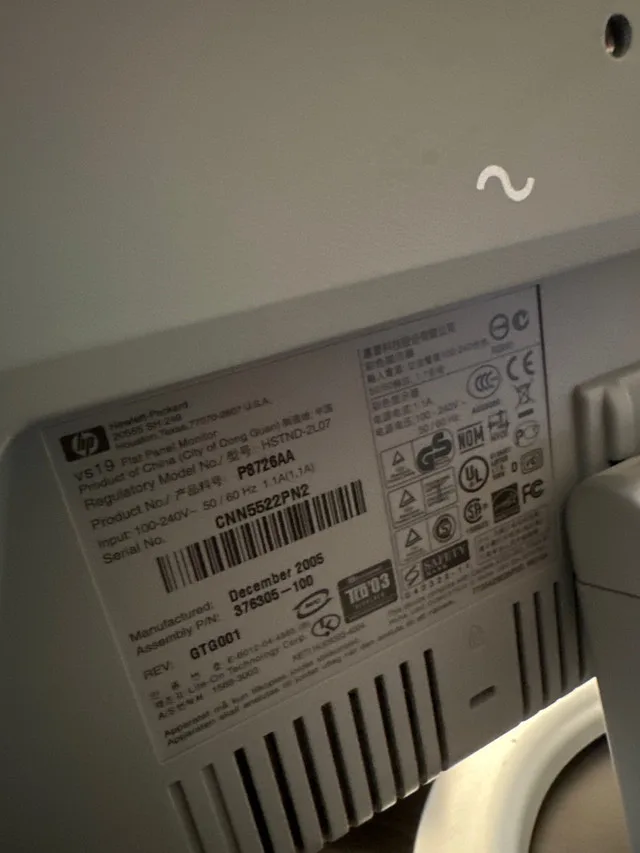 HP vs19 19” LCD Screen image indicator(4)