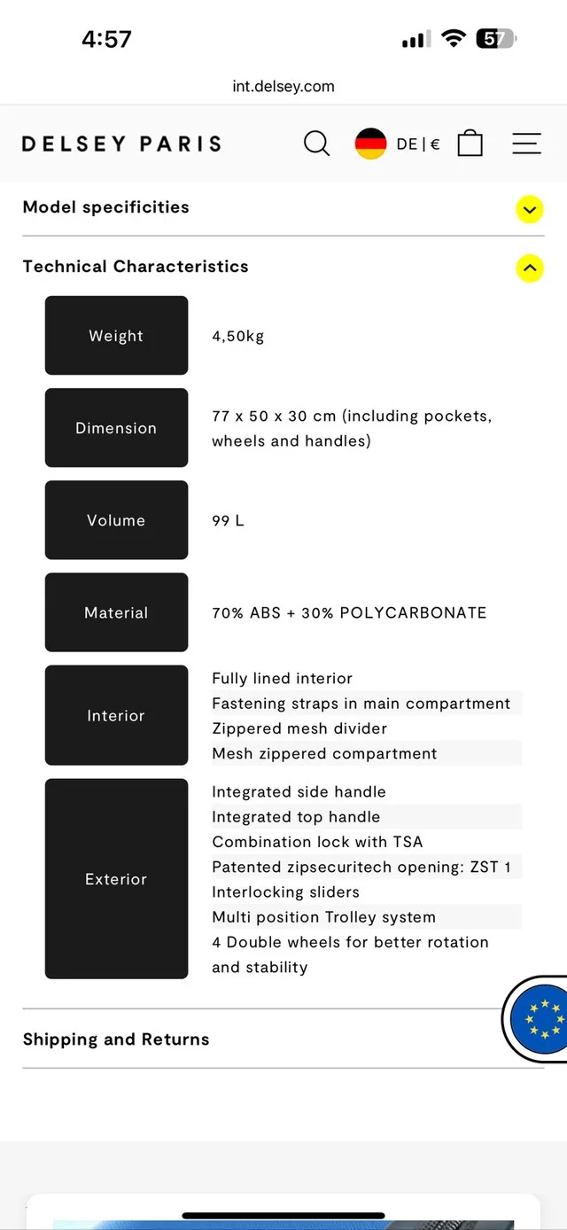 Delsey Paris Luggage image indicator(5)