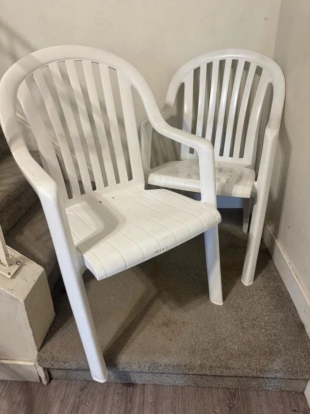 Grosfillex - Pacific Fanback White Stacking Armchair image indicator(3)