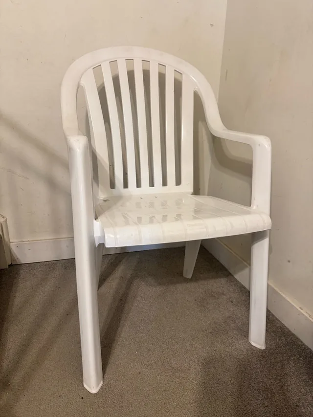 Grosfillex - Pacific Fanback White Stacking Armchair image indicator(4)