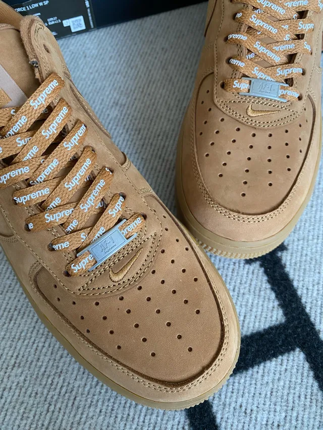 Supreme Nike Air Force 1 Low SP Wheat US9 image indicator(8)