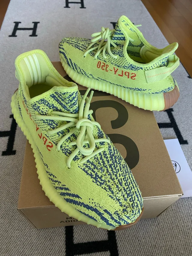 Adidas Yeezy 350 V2 Semi Frozen Yellow Size US9 image indicator(5)