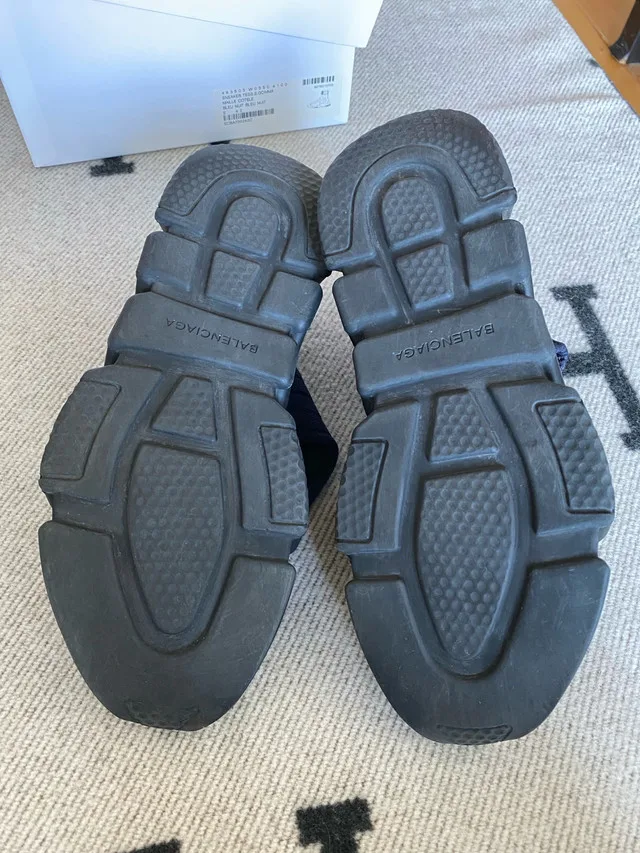 Balenciaga Speed Trainer Knit Sneaker Size 42 Navy image indicator(6)
