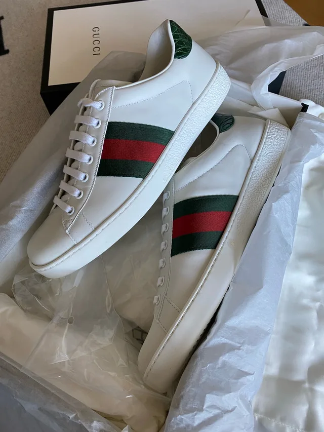 Gucci White Ace Sneaker Size 42 thumbnail