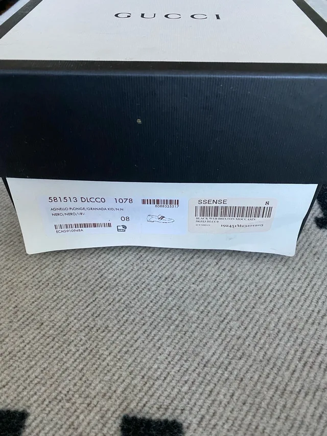 Gucci Black Web Horsebit Loafers Men’s US9 image indicator(3)