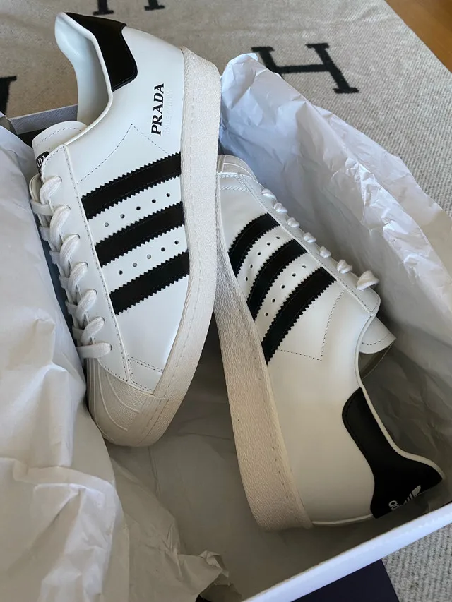 Prada X Adidas Superstar Sneakers US8.5 White thumbnail