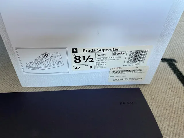 Prada X Adidas Superstar Sneakers US8.5 White image indicator(3)