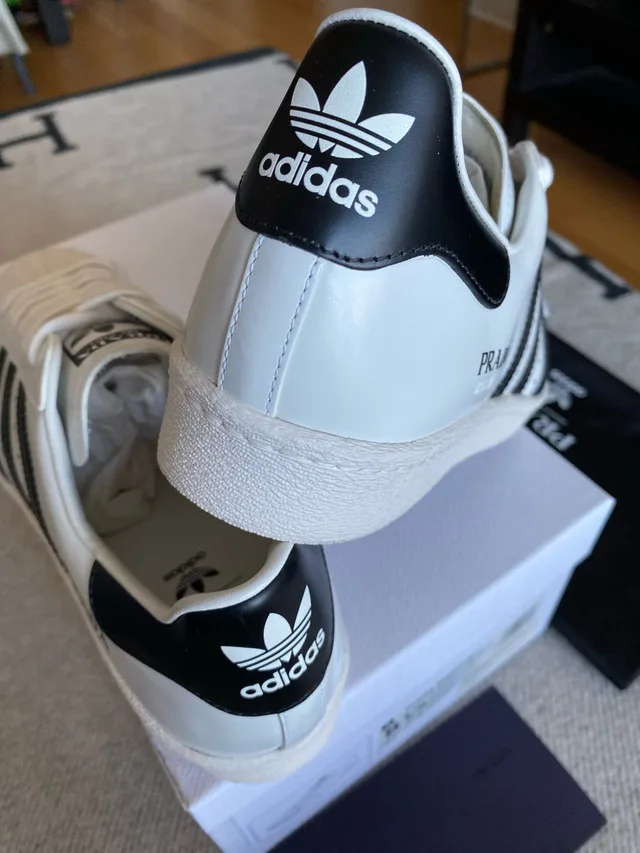 Prada X Adidas Superstar Sneakers US8.5 White image indicator(8)