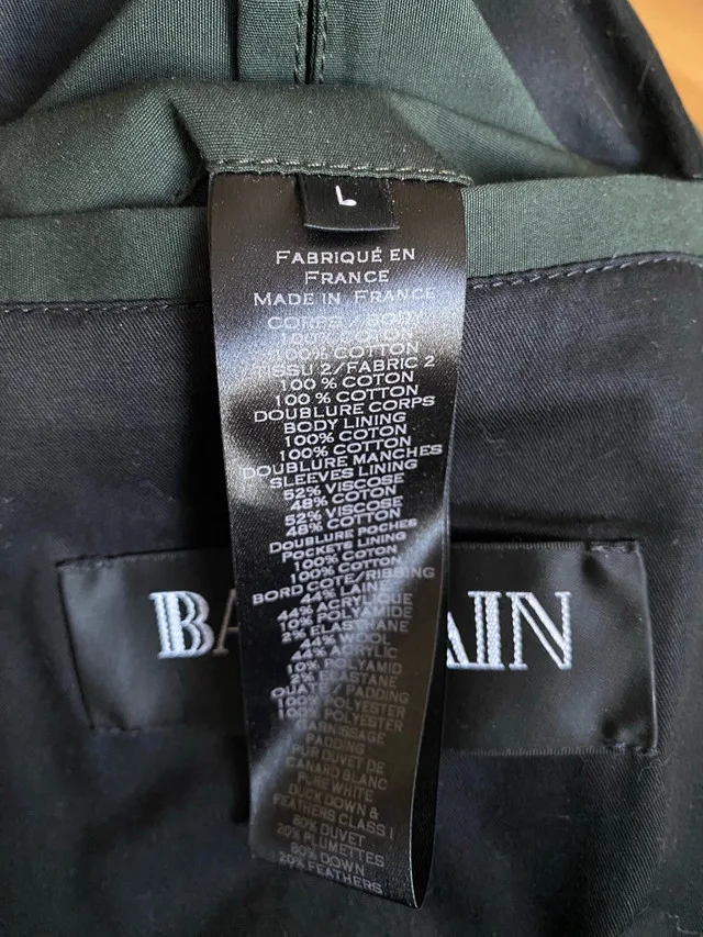 Balmain Down Jacket Pine Green Size Medium Authentic image indicator(9)