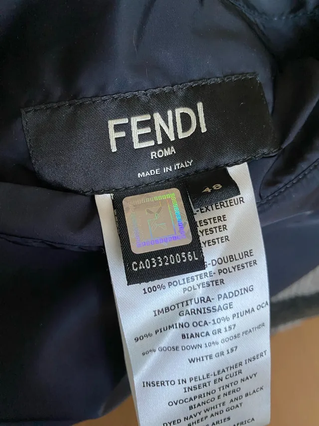 Fendi Down Jacket IT48 Medium Double Side Black image indicator(5)